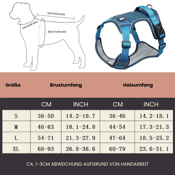 TactiPaw – Reflektierendes, wasserdichtes Outdoor-Hundegeschirr für mittlere und große Hunde