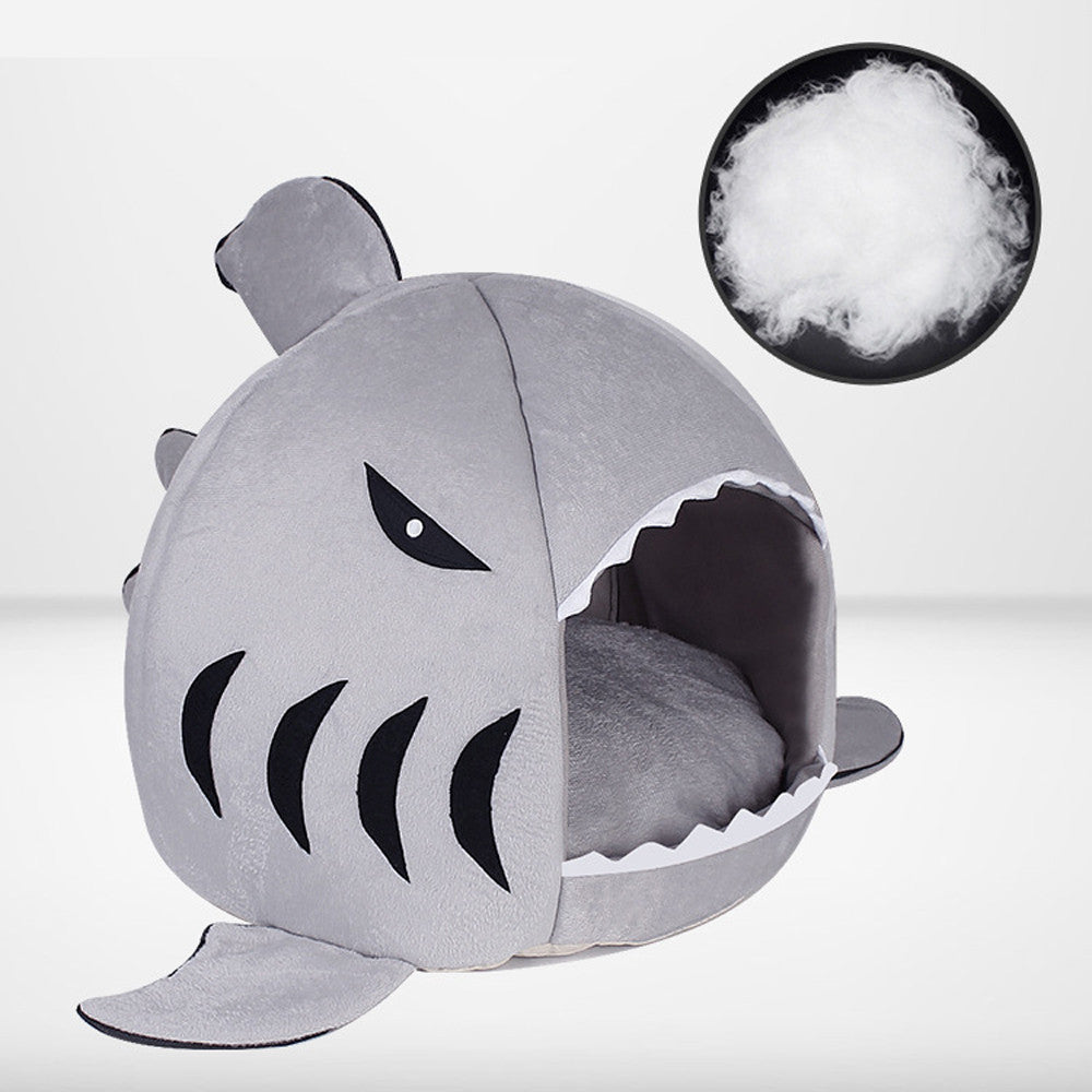 Sharky - das weiche Kuschelbett in Haiform für Hunde und Katzen