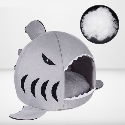 Sharky - das weiche Kuschelbett in Haiform für Hunde und Katzen