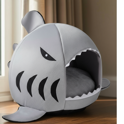 Sharky - das weiche Kuschelbett in Haiform für Hunde und Katzen