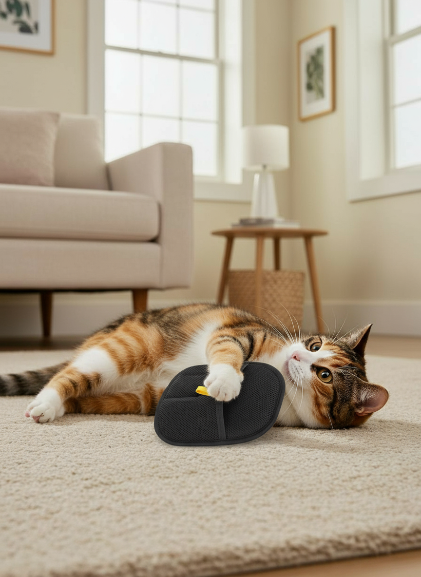 Fellmagnet - der sanfte Handschuh, der 90% loser Tierhaare in Sekunden entfernt