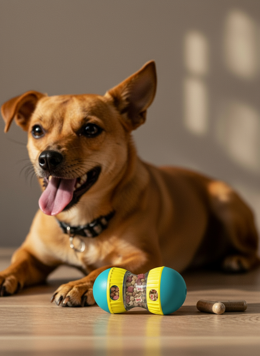 BrainBite – Intelligentes Futterball-Spielzeug für Hunde | Interaktiver Leckerli-Spender & Intelligenztrainer